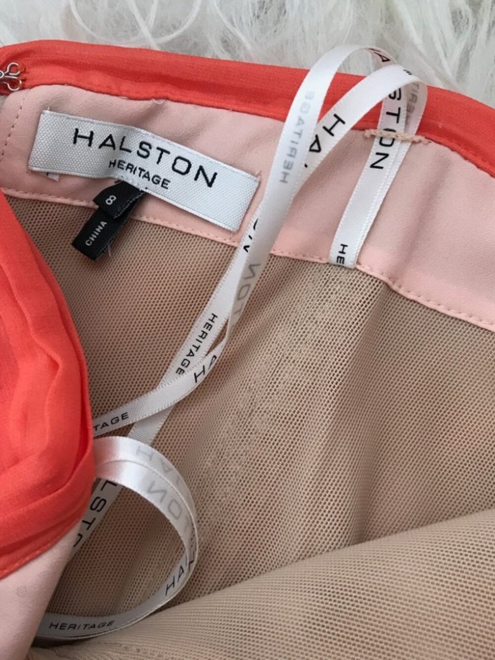 HALSTON HERITAGE Chiffon Ombre Strapless Dress 0061 - Picture 5 of 7